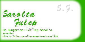 sarolta fulep business card